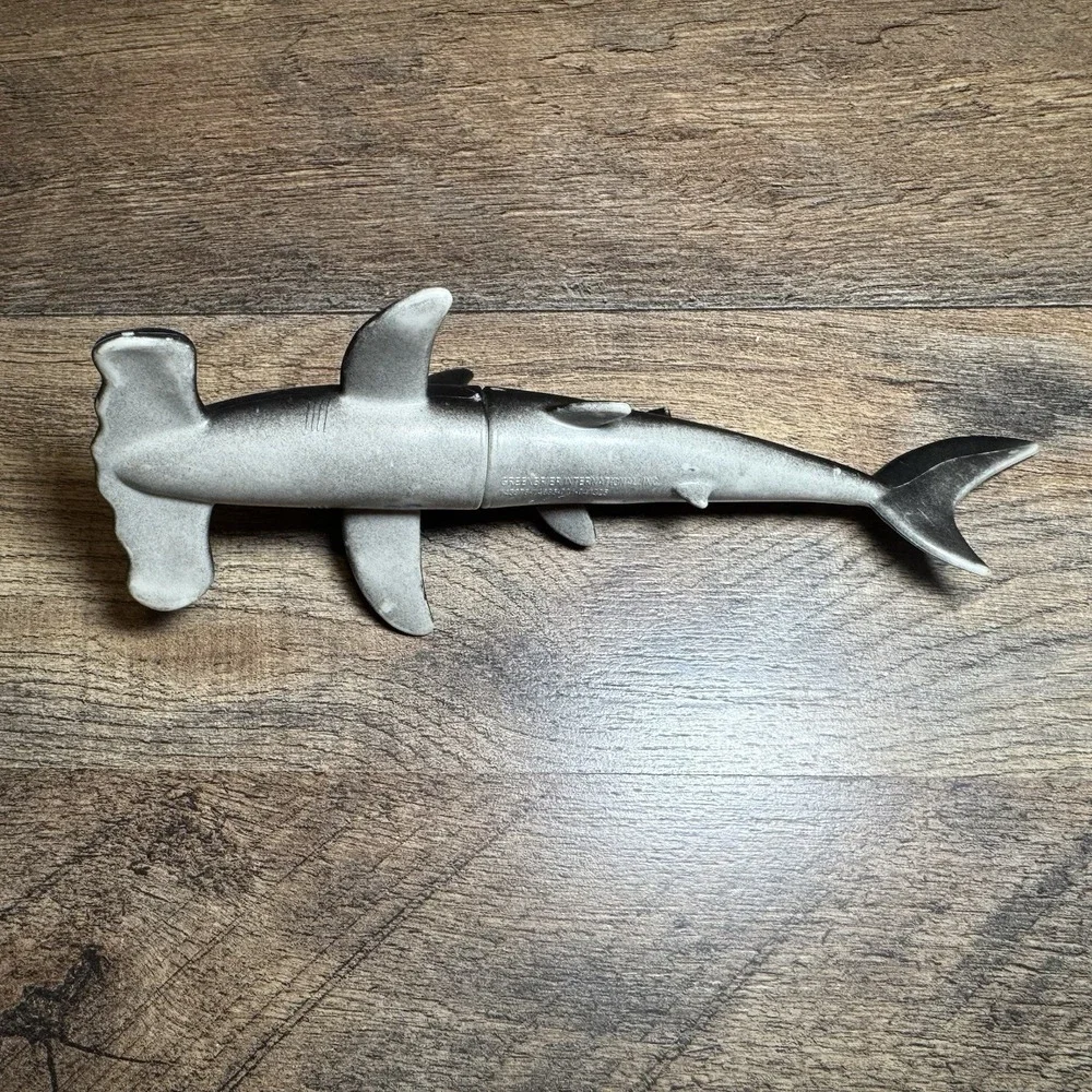 Hammerhead Shark Black Rubber Plastic Toy 7